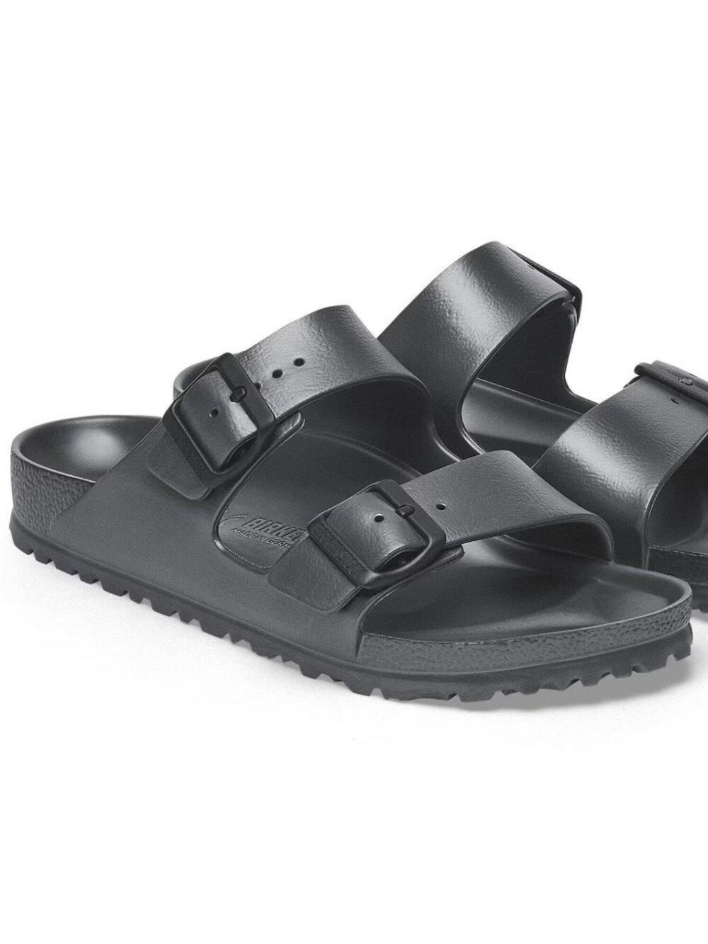Birkenstock Arizona Essentials EVA Color Metallic Anthracite Size 37 NEW IN BOX